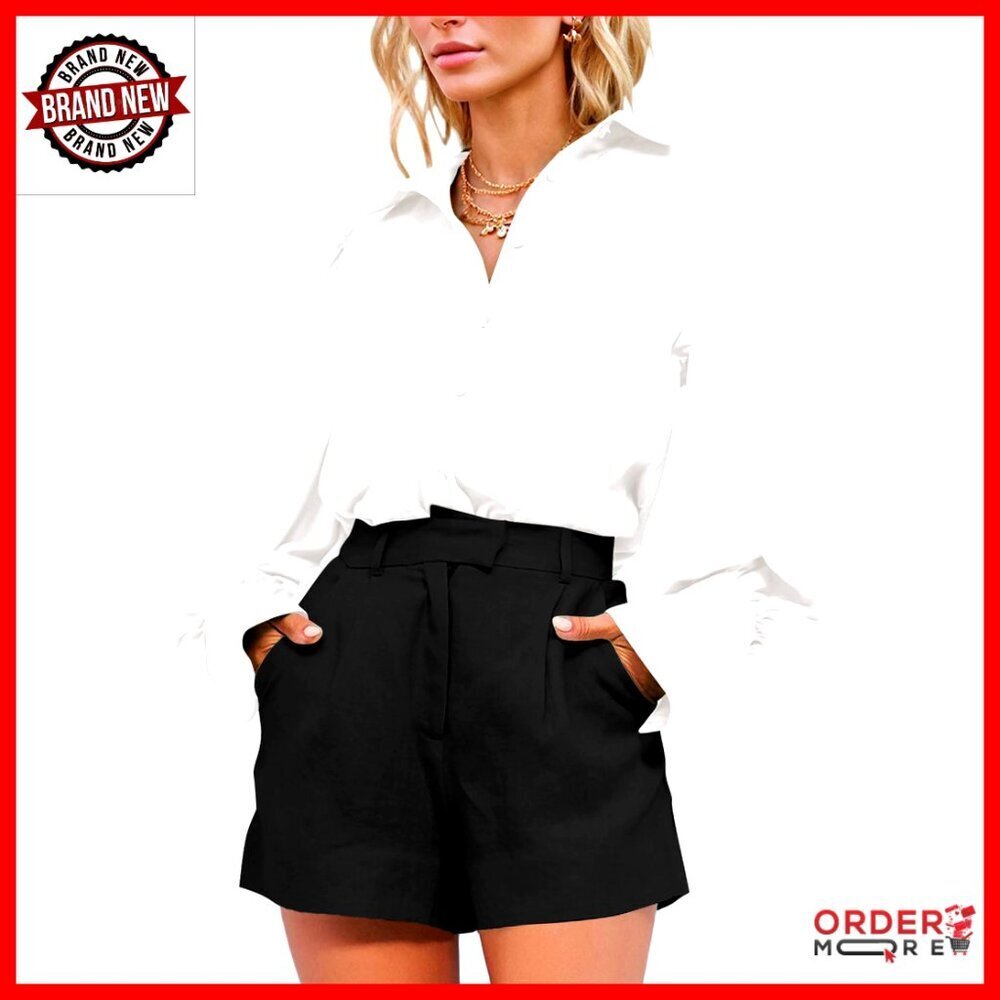 Satin Lantern Sleeve Button Down Blouse Long Sleeve Business Casual Top